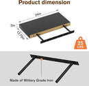 Floating Shelf, Set of 2 Wall Shelf, 24 in W x 12.75 in D x 2 in H Wooden Floating Wall Shelf with Invisible Brackets for Living Room/Bedroom/Bathroom/Kitchen Storage and Decor, Black Wood by CozyNest Decor