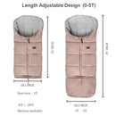 Length Ajustable Waterproof Stroller Winter Cover for All Stroller, XL,Good for Infant to Y5 pre-School Kids by TinyTreasures Baby Boutique