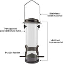 MIXXIDEA Wild Bird Feeders for Outdoors Hanging 2 Pack Stainless Steel Tube Bird Feeder, Water Resistant Finch Bird Feeder for Garden Backyard Decoration Attractive Metal Thistle Feeder (Coffee) by GreenHaven Gardens