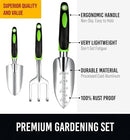 GROWIT Heavy Duty Gardening Tools - 22-Piece Gardening Gifts for Women, Mom, Men - Durable, Ergonomic Garden Tool Set by GreenHaven Gardens