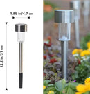 EcoGreen Outdoor Pathway Solar Light, 8pcs Pack,Garden Patio Balcony Walk Way Lights, Stainless Steel Leg, 5000K Daylight, IP65 Waterproof, 1.85 * 12.2in by CozyNest Decor