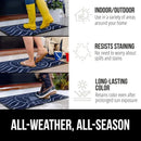 GORILLA GRIP 100% Waterproof All-Season WeatherMax Doormat US Designed Natural Rubber, Stain and Fade Resistant, Low Profile Indoor Outdoor Door Mats, Easy Clean Patio Mat, 17x29, Blue Sailing by CozyNest Decor