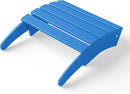 WestinTrends Outdoor Ottoman, Patio Adirondack Ottoman Foot Rest, All Weather Poly Lumber Folding Foot Stool for Adirondack Chair, Widely Used for Outside Porch Pool Lawn Backyard, Pacific Blue by CozyNest Decor