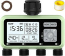 4 Outlet Sprinkler Timer, Programmable Garden Hose Timer with Rain Delay, Manual& Automatic Watering System, Waterproof Gardening Supplies Irrigation Controller for 4 Separate Water Zones by GreenHaven Gardens