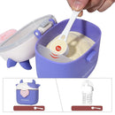 Bebamour Baby Formula Dispenser On The Go, Formula Container to Go, Formula Holder for Travel, Candy Fruit Snack Storage Container with Scoop and Leveller (Purple Cow) by TinyTreasures Baby Boutique