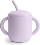 mushie 100% Silicone Training Cup & Straw for Toddlers | 6 Months+ (Soft Lilac) by TinyTreasures Baby Boutique