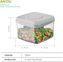 Ankou Airtight Food Storage Container - 0.32 QT （380ml Small Pop Up Food Containers With Lids, Bpa Free Stackable Container for Sugar Tea Candy- 8 Labels - Clear by TinyTreasures Baby Boutique