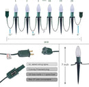C9 Christmas Pathway Lights with Stakes,Cold White,30 Ft 20 Strawberry LED Bulbs,Connectable Shatterproof Outdoor Lights Marker for Xmas Yard Garden Path Lawn Walkway Sidewalk by GreenHaven Gardens