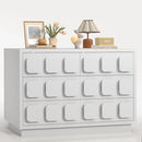 Anbuy White Baby Dresser for Bedroom, Dresser for Baby with 6 Drawers, Storage and Organization Unit with Square Handles, for Nursery, Kids by TinyTreasures Baby Boutique