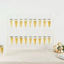 Tableclothsfactory 25" Clear Acrylic 2-Tier Wine Glass Stemware Rack, Champagne Flute Holder with Stand by CozyNest Decor