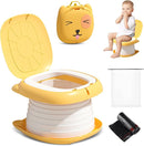 2025 Upgraded Portable Potty Training, Travel Potty for Toddler, portable toilet for kids Foldable, Apply to Seat Emergency Toilet for Camping, Outdoor,Car, Indoor (Yellow) by TinyTreasures Baby Boutique