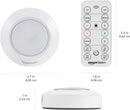 Amazon Basics LED Puck Lights, Color Changing, Battery Operated, IR Remote, 40 Lumens, 2 Pack, Wireless Stick on Lights, Under Cabinet Lighting, Ideal for Closets, and More, White by GreenHaven Gardens