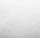 MIUCO Floral Embroidery Semi Sheer Curtains Faux Linen Grommet Window Curtains for Bedroom Living Room 63 Inch Length 2 Panels, Pure White by CozyNest Decor