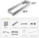 8X2X1FT-2P Galvanized Raised Garden Beds Outdoor // Planter Raised Beds for Gardening, Vegetables, Flowers, Large Metal Garden Box,Deep Plant Flower pots Outdoor. by GreenHaven Gardens