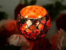 Votive Candle Holder Tea Lights - Glass Candle Holders, Mosaic Tealight Candle Holder, Candle Jar Cup for Wedding Centerpiece Party Table Decorations, Valentines Day Decor by CozyNest Decor
