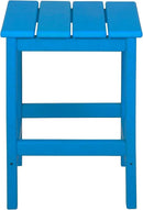 WO Home Furniture Adirondack Chair Table Set of 2 PCS Outdoor Folding Chair w Side Table Weather/UV Resistant for Lawn, Garden, Bon Fire, Balcony (Pacific Blue) by GreenHaven Gardens