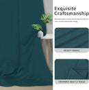 Easy-Going Blackout Curtains for Bedroom, Solid Thermal Insulated Grommet and Noise Reduction Window Drapes, Room Darkening Curtains for Living Room, 2 Panels (42x54 in, Peacock Blue) by CozyNest Decor