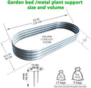 Raised Garden Bed, 2 Pcs 7×3×1ft Outdoor Galvanized Planter Boxes, Galvanized Garden Beds Outdoor with Metal Plant Stakes, Large Raised Garden Stock Tank, Garden Beds Outdoor for Vegetables by GreenHaven Gardens