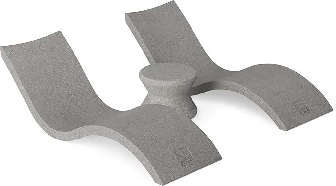 Ledge Lounger Oasis Bundle 2 Chaises + 1 Side Table no Hole