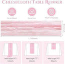 Sioloc 5 Pack Light Pink Cheesecloth Table Runner Fall Autumn Decor for Home 10ft Table Cloth for Tea Wedding Birthday Party Baby Bridal Shower Halloween Thanksgiving by CozyNest Decor