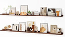 Floating Picture Ledge Shelves for Wall Set of 2, 72 Inches Picture Ledge Shelf with Long Large Nursery Book Shelf for Toys Storage Kids Bookshelf Wall Mounted Living Room Bedroom Decor Frames, Walnut by TinyTreasures Baby Boutique