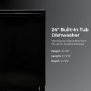 Kenmore 22-14629 24" Built-in Dishwasher-Quiet Tub with TurboDry, Leak, & SmartWash Soil Detection-15 Place Settings-49 DBA-Energy Star Certified, 24.61"D x 23.55"W x 33.88"H, Black by TinyTreasures Baby Boutique