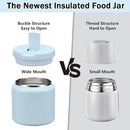 26oz Kids Thermos for Hot Food, Insulated Vacuum Food Jar with Buckle Lid, Stainless Steel Wide Mouth Leak Proof Insulated Lunch Container for School Picnic Travel, Blue by TinyTreasures Baby Boutique