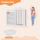 Kids Toy Storage Organizer with 3 Removable Plastic Bins Toddler Montessori Bookshelf with Stuffed Animal Net Holder Baby Bookcase Plush Organizer for Playroom,Bedroom,Kids Room,Classroom,Nursery by CozyNest Decor