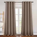 NICETOWN Kitchen Blackout Curtains and Drapes - Triple Weave Energy Saving Thermal Insulated Solid Grommet Blackout Panels for Patio (1 Pair, 46 inches by 90 Inch, Cappuccino) by TinyTreasures Baby Boutique