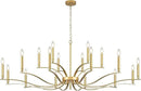 18 Light Gold Living Room Chandelier High Ceiling Foyer Candle Chandelier Large Modern Brass 59in Metal Chandeliers Hanging Light for Master Bedroom Dining Room Light Fixture Over Table by CozyNest Decor