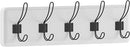 HBCY Creations White Solid Wood Wall Mounted Coat Rack with Shelf, 5 Hooks, 24" Long - Kitchen, Mudroom, Entryway, Bathroom - Includes Mounting Hardware, Coat Hanger, Dog Leash Hooks, Towel Rack