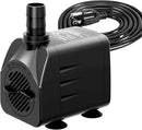 Submersible Pump 400GPH with AUTO-Shut-Off 6.5ft High Lift for Fountains, Hydroponics, Ponds, Aquariums & More by GreenHaven Gardens