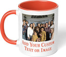 Personalized Coffee Mug, Custom Photo Text 11 Oz Ceramic Mug, Customized Picture Name Tea Cup, Unique Gift Idea, Taza Cafe Personalizadas Fotos, Cute Custom Gifts Mom Women Men, Mother's Day, Orange by TinyTreasures Baby Boutique