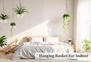 Hanging Planters for Indoor Outdoor Plants 8/10 Inch, 4 Packs Plant Hanger with Drainage Holes, Hanging Basket Flower Pot Perfect for Home, Office and Garden,White by GreenHaven Gardens
