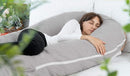 Meiz Pregnancy Pillows for Sleeping, Full Body Pregnancy Pillow with 300TC Comfy Pillowcase & Microfiber Inner Cover- for Back Support - 65 Inch (Grey) by TinyTreasures Baby Boutique