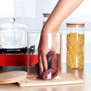 Large Glass Food Storage Container, 100 FL OZ (3000ml) Glass Food Canister with Airtight Bamboo Lids for Your Pantry, BPA-Free Cereal Dispenser Jars for Spaghetti Pasta, Powder, Tea, Coffee by CozyNest Decor