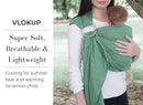 Ring Sling Baby Carrier, Soft Linen Cotton Baby Sling Carrier Newborn to Toddler, Baby Wrap Carrier for Plus Size Parents, Perfect Shower Gift, Lightly Padded Adjustable Nursing Cover Green by TinyTreasures Baby Boutique