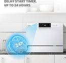 COMFEE’ Portable Mini Dishwasher, Energy Star, Countertop, 6 Place Settings, with 8 Washing Programs, Speed, Baby-Care, ECO& Glass, Dish Washer for Dorm, RV& Apartment, White by TinyTreasures Baby Boutique