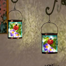 Starsoul 2 Pack Hanging Solar Lantern Outdoor Waterproof Glass Ladybug and Flowers Decorative Solar Lights for Outside Garden Yard Table Patio Decor by GreenHaven Gardens