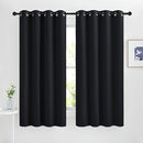 NICETOWN Black Curtains for Boys Room - Blackout Thermal Insulated Window Treatment Solid Grommet Room Darkening for Bedroom/Night Shift (Set of 2, W46 x L63) by TinyTreasures Baby Boutique