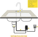 SinkTop Air Switch Kit with Brass Gold Long Button (Full Brass) for Garbage Disposal by CozyNest Decor