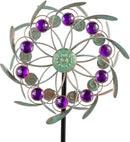 Viveta Outdoor Wind Spinners, 13" Metal Wind Sculpture with Stable Stake, Double-Sided Windmill,Wind Spinner for Yard and Garden by CozyNest Decor