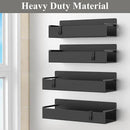 4 Pack Magnetic Spice Rack Organizer for Refrigerator and Oven, Black Fridge Organizers and Storage for Kitchen by CozyNest Decor