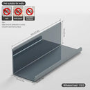 Adhesive Floating Shelves for Wall No Drilling, 12 Inch Acrylic Self Adhesive Shelves, Stick on Shelves, Dorm Wall Shelf, for Bathroom, Kitchen, Bedroom, Office, Gaming Room, Gray by CozyNest Decor