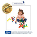 Environments 6.25 inch Chunky Construction Bars, 36 Pieces, Building Blocks, Manipulatives, Early STEM, Educational Toy, Ages 18 Months and Up by TinyTreasures Baby Boutique