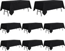 sancua 8 Pack Black Tablecloth 60 x 84 Inch, Rectangle Table Cloth for 4ft Tables - Stain and Wrinkle Resistant Washable Polyester Table Cover for Dining Wedding Banquet Party Buffet Restaurant by CozyNest Decor