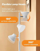White Floor Lamp, 36W Modern Dimmable Standing Lamp 2700-6500K, 3 Rotatable LED Lights Reading Tall Lamp, Touch & Remote Control Floor Lamps for Living Room Bedroom Office by CozyNest Decor