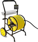 Heavy Duty Hose Cart with Wheels – Garden Hose Holder, Hose Reels for Outside, Metal Hose Reel Cart, 200ft Capacity by GreenHaven Gardens