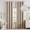 MIULEE 100% Blackout Textured Curtains for Bedroom Solid Thermal Insulated Natural Beige Grommet Room Darkening Curtains & Drapes Luxury Decor for Living Room Nursery 52 x 94 Inch (2 Panels) by TinyTreasures Baby Boutique