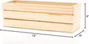 Wood Planter Box with Wine Crate Styled, 12x4 Inch Rectangular, Rose Wood, Plastic Liner, Garden Centerpiece Display, Wedding Flowers Holder, Home and Venue Decor (12x4 Wine Crate Set of 4, Rose Wood) by GreenHaven Gardens